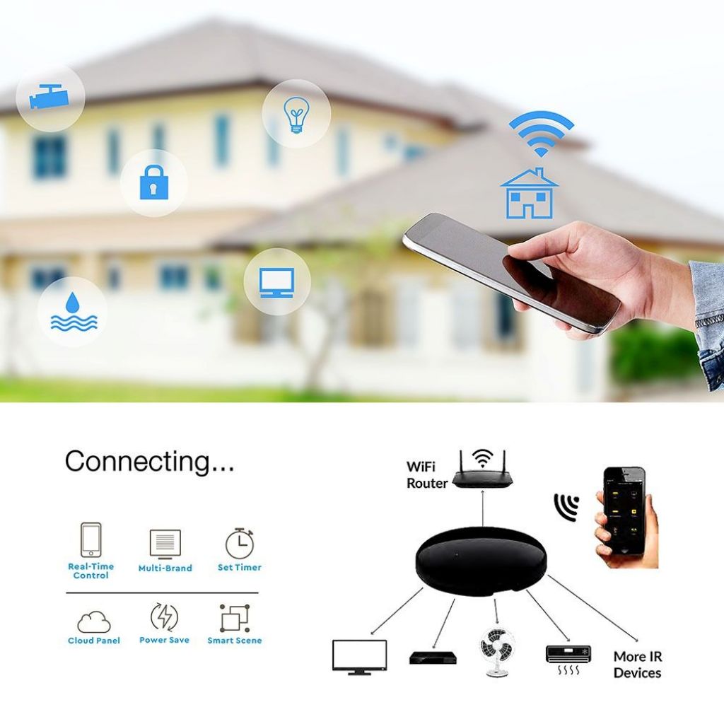 Uniwersalny kontroler podczerwieni Wi-Fi V-TAC kompatybilny z Google Home i Amazon Alexa
